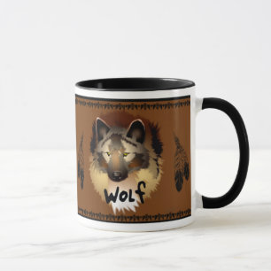 Gebürtiger Amerikaner-Wolf-Tasse Tasse