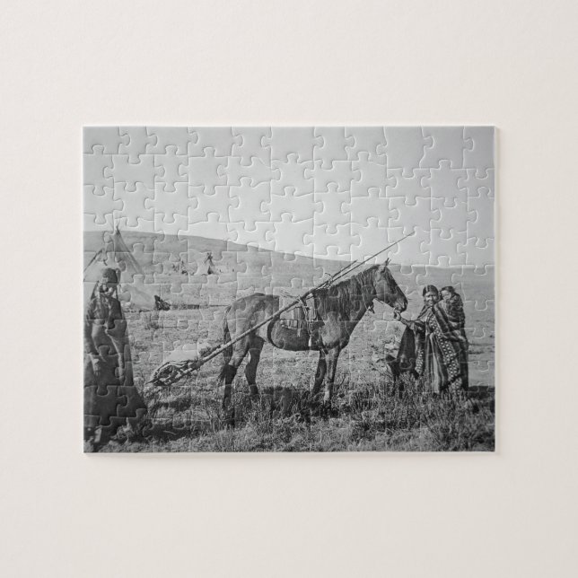 Gebürtiger AmerikanerCreeleute des Westerns Puzzle (Horizontal)