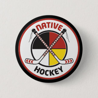 Gebürtiger Hockey-Fan-Knopf Button