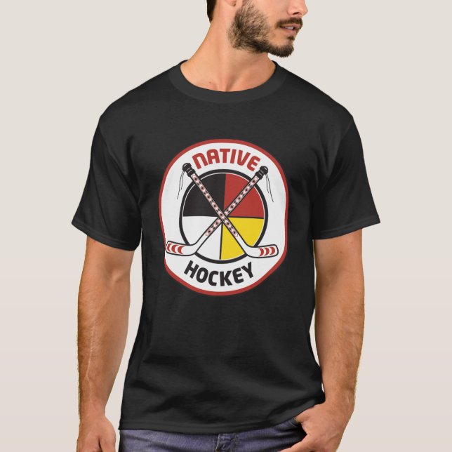 Gebürtiger Hockey-Schwarz-T - Shirt (Vorderseite)