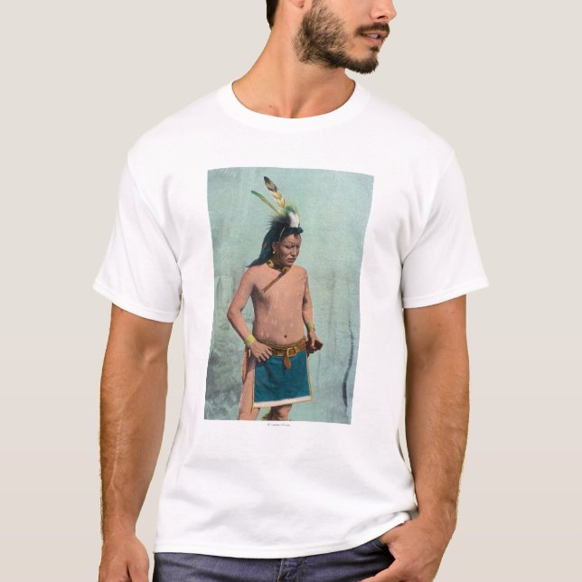 Gebürtiger Mann genannt Lone Elk T-Shirt (Vorderseite)