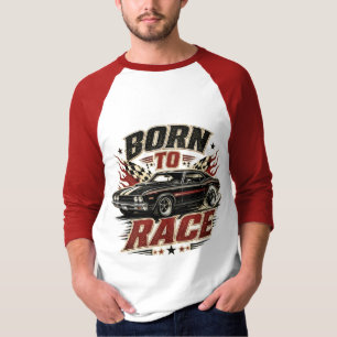 Gebürtiger Rennsport Oldtimer-Muscle-Car-Rennshirt T-Shirt