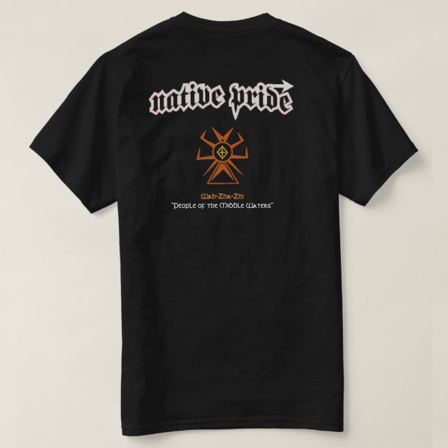 Gebürtiger Stolz - Osage-Nations-Shirt T-Shirt (Design Rückseite)