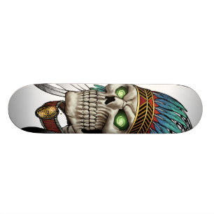 Gebürtiger Ureinwohner-Stammes- gotischer Schäde Skateboard