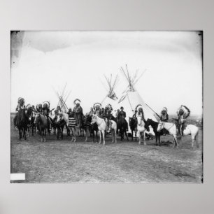 Gebürtiger Ureinwohner-Vintages Porträt Poster