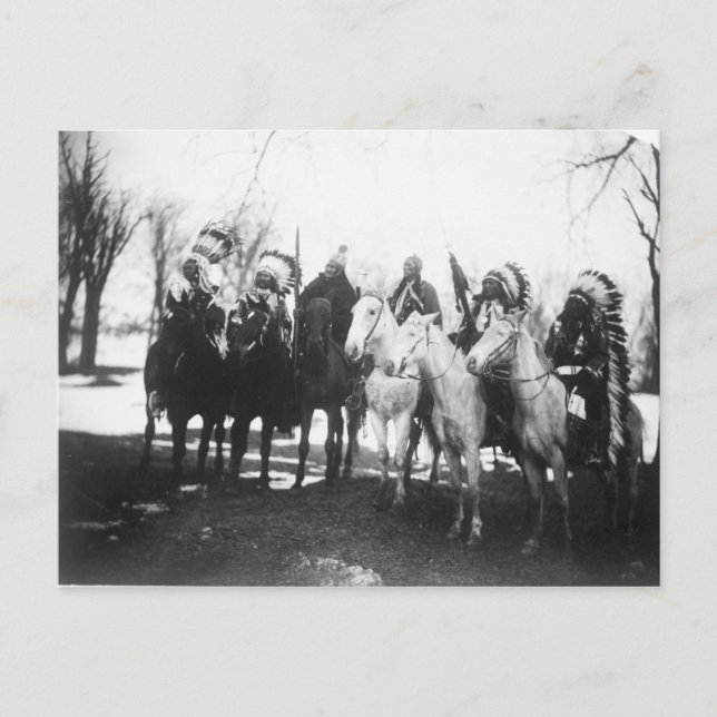 Gebürtiger Ureinwohner-Vintages Porträt Postkarte (Vorderseite)