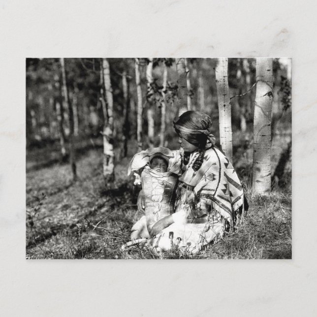 Gebürtiger Ureinwohner-Vintages Porträt Postkarte (Vorderseite)