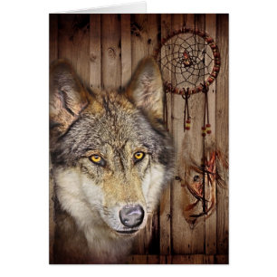 Gebürtiger Ureinwohnerwolf des Westerntraumfänge