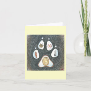 Gebürtiges Wolftrack notecard Karte