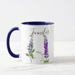 Geburtmonat Blume-Juli personalisierter Schlamm Tasse