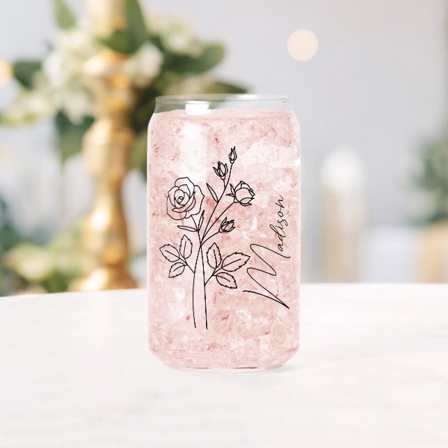 Geburtmonat Blume Juni Rose Bridesmaid Geschenke Dosenglas (Insitu (Hochzeit))