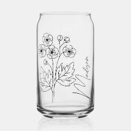 Geburtmonat Blume Mai Hawthorn Bridesmaid Geschenk Dosenglas