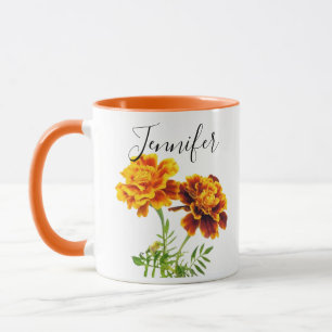 Geburtmonat Blume-Oktober personalisierter Schlamm Tasse