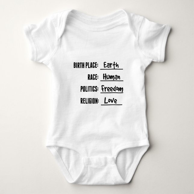GEBURTS-PLATZ-ERDbaby-SHIRT Baby Strampler (Vorderseite)
