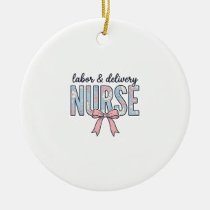 Geburts- und Entbindungspflege Krankenschwester Fl Keramik Ornament
