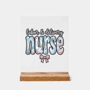 Geburts- und Entbindungspflege Krankenschwester Vi Acrylschild