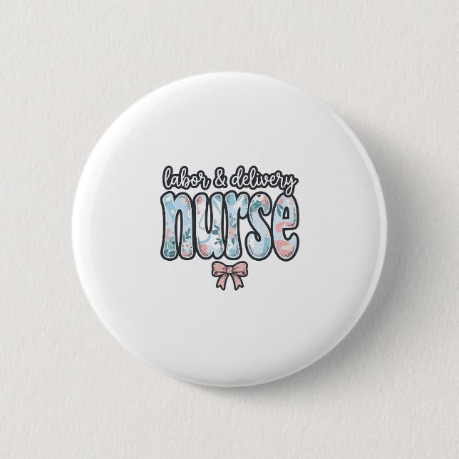 Geburts- und Entbindungspflege Krankenschwester Vi Button (Vorderseite)