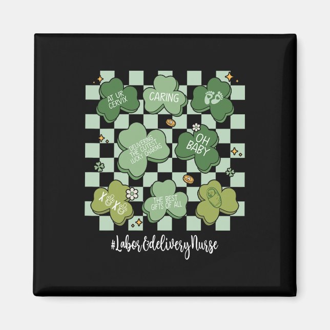 Geburts- und Entbindungspflege Schwester Shamrocks Magnet (Vorne)