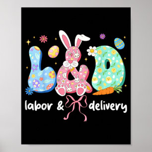 Geburts- und Entbindungspflegekraft Osterhase Coqu Poster