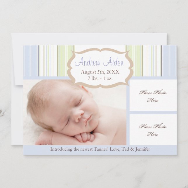 Geburtsankündigung Boy Ankündigung (Vorderseite)