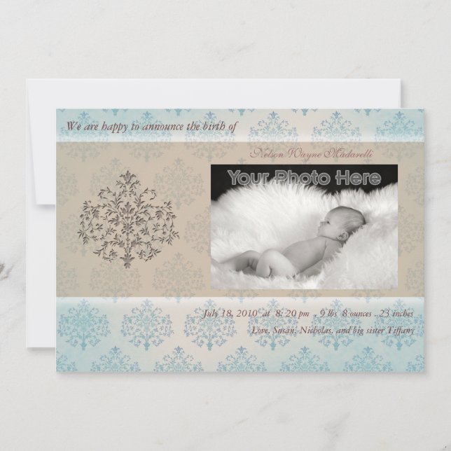 Geburtsankündigung eines Babys Ankündigung (Vorderseite)