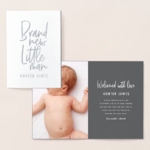 Geburtsankündigung eines handgezogenen Babys