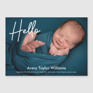 Geburtsankündigung eines neuen Fotos Magnetkarte