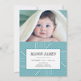 Geburtsankündigung, Kinderankündigung, Blau, Junge Ankündigung