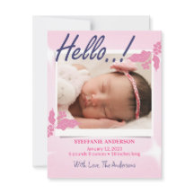 Geburtsankündigung Personalize-Karte