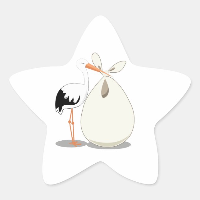 Geburtsankündigung Stern-Aufkleber (Vorderseite)