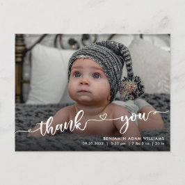 Geburtsankündigung & Vielen Dank Postcard Postkarte
