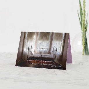 Geburtsankündigung Vintage Crib Girl Ankündigung