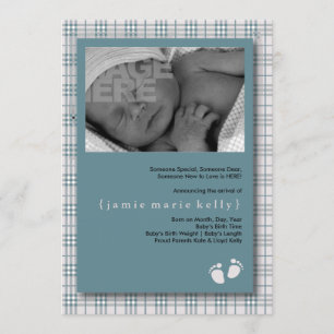 Geburtsankündigung von Baby Steps - Baby Blue Kari Ankündigung