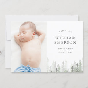 Geburtsankündigung von Pine Forest Ankündigung