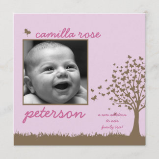 Geburtsankündigung von Schmetterling Ankündigung