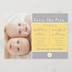 Geburtsankündigung - Zehn, zweimal die Liebe Ankündigung