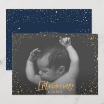 Geburtsankündigung zur Einführung von Goldskriptst