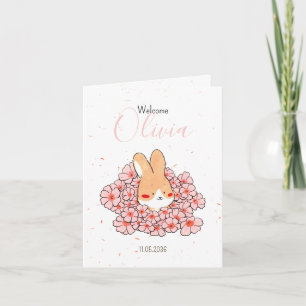 Geburtsanzeige Kaninchen Foto Florals Ankündigung