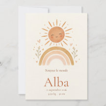 Geburtsanzeige Sonnenregenbogen | Rainbow Birth Ca