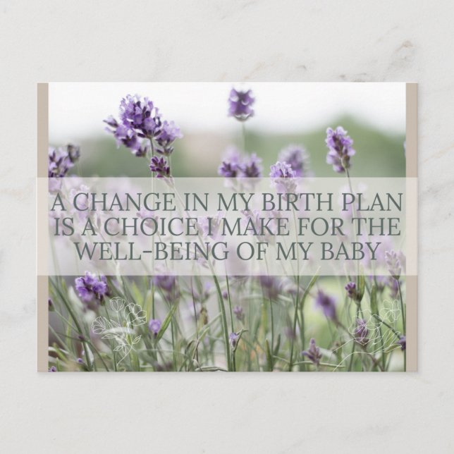 Geburtsbestätigungskarte Feiertagspostkarte (Vorderseite)