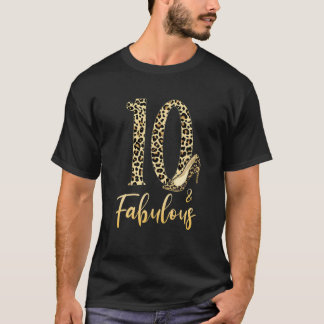 Geburtsdatum 10. Geburtstag 10 und fabelhaftes Leo T-Shirt