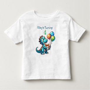 Geburtsdatum Boy Dinosaurier Name und Alter Kleinkind T-shirt
