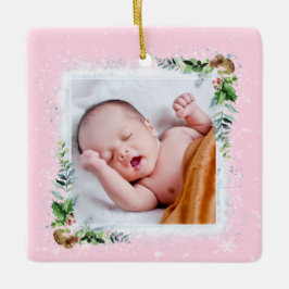 Geburtsdatum des ersten Fotos des Babys Keramikornament