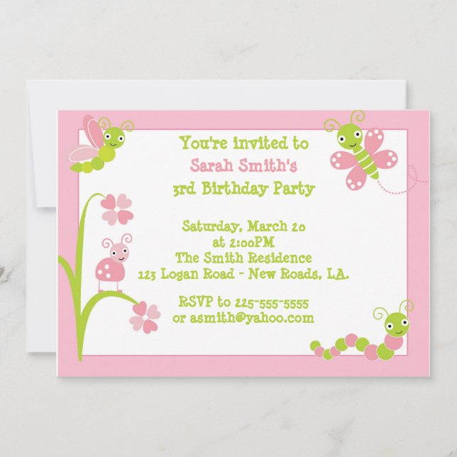 Geburtsdatum Einladung (Vorderseite)