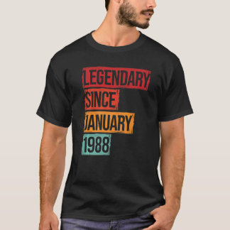 Geburtsdatum Legendär seit Januar 1988 T-Shirt
