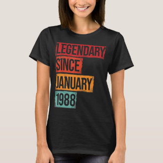 Geburtsdatum Legendär seit Januar 1988 T-Shirt