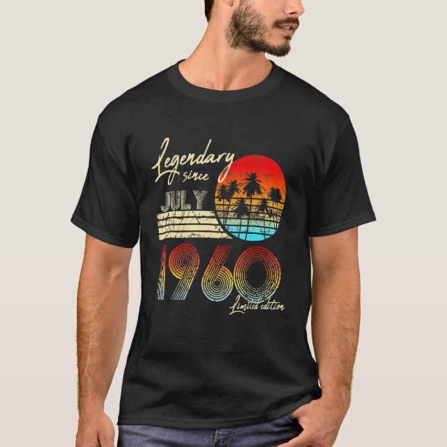 Geburtsdatum Legendär seit Juli 1960 T-Shirt (Vorderseite)