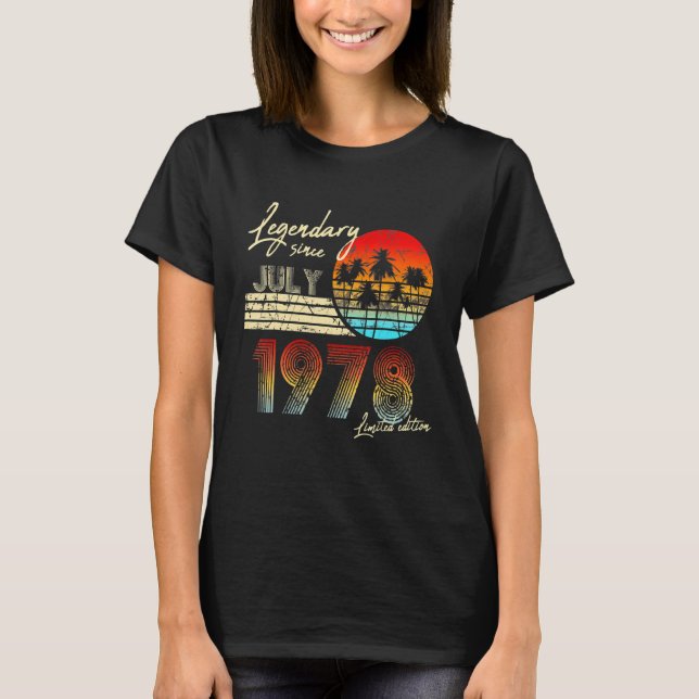 Geburtsdatum Legendär seit Juli 1978 T-Shirt (Vorderseite)