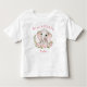 Geburtsdatum Mädchen Elephant Pink Personalisierte Kleinkind T-shirt (Vorderseite)
