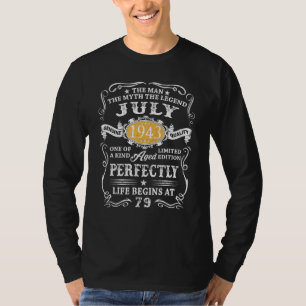 Geburtsdatum Man Myth Legend Vintag 1942 1. Juli T-Shirt